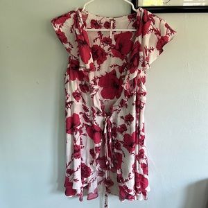 free people wrap mini dress